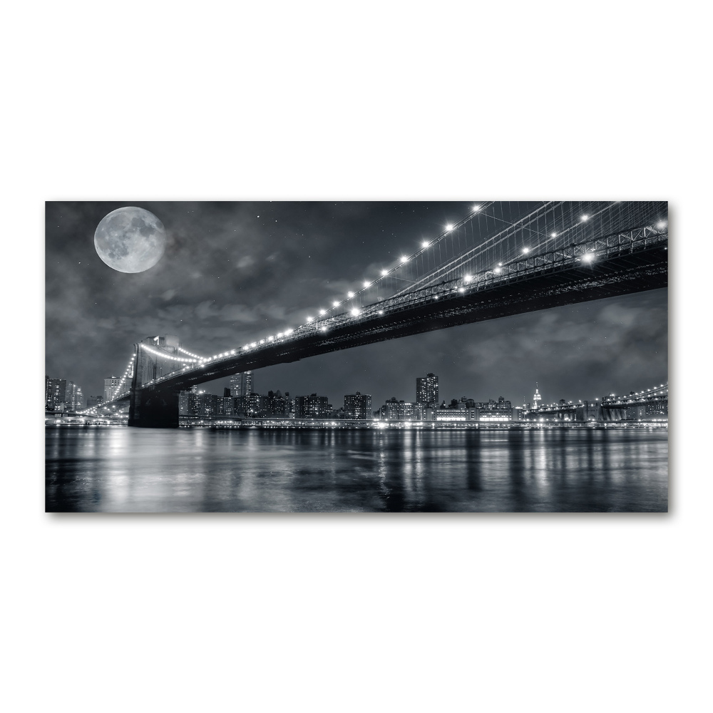 Tableau photo sur verre Pont de Brooklyn New York