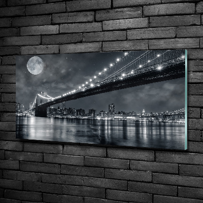 Tableau photo sur verre Pont de Brooklyn New York