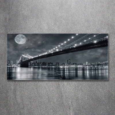 Tableau photo sur verre Pont de Brooklyn New York