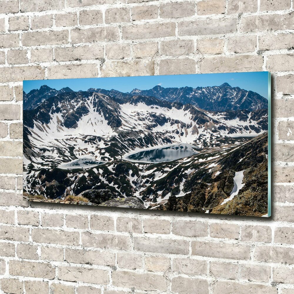 Tableau photo sur verre Lac dans les Tatras