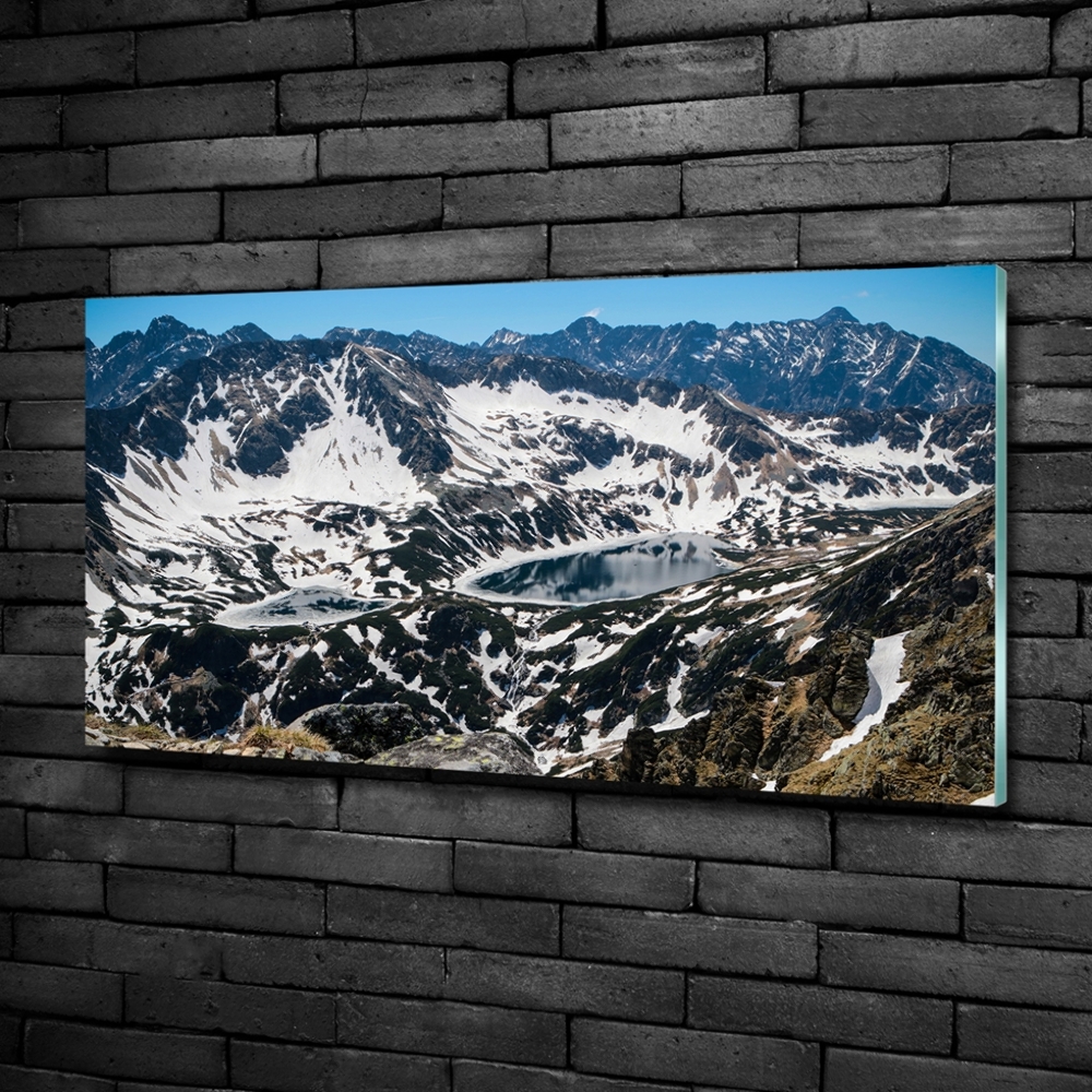 Tableau photo sur verre Lac dans les Tatras