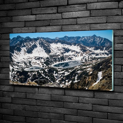 Tableau photo sur verre Lac dans les Tatras