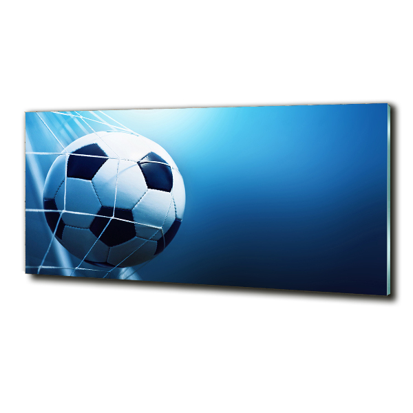 Tableau sur verre Le ballon dans le but
