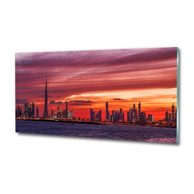 Tableau en verre Coucher de soleil Dubaï