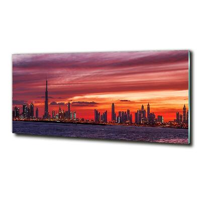 Tableau en verre Coucher de soleil Dubaï