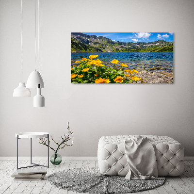 Tableau en verre Le lac de montagne