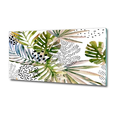 Tableau photo sur verre Feuilles tropicales