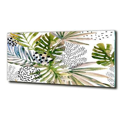 Tableau photo sur verre Feuilles tropicales