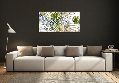 Tableau photo sur verre Feuilles tropicales