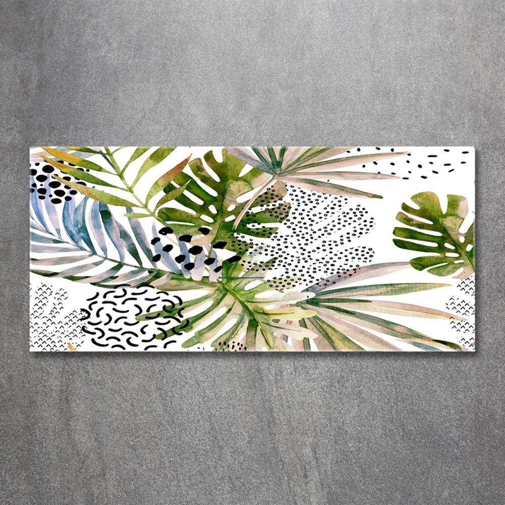 Tableau photo sur verre Feuilles tropicales