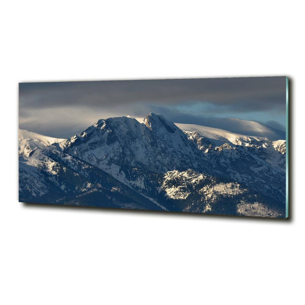 Tableau imprimé sur verre Giewont en hiver