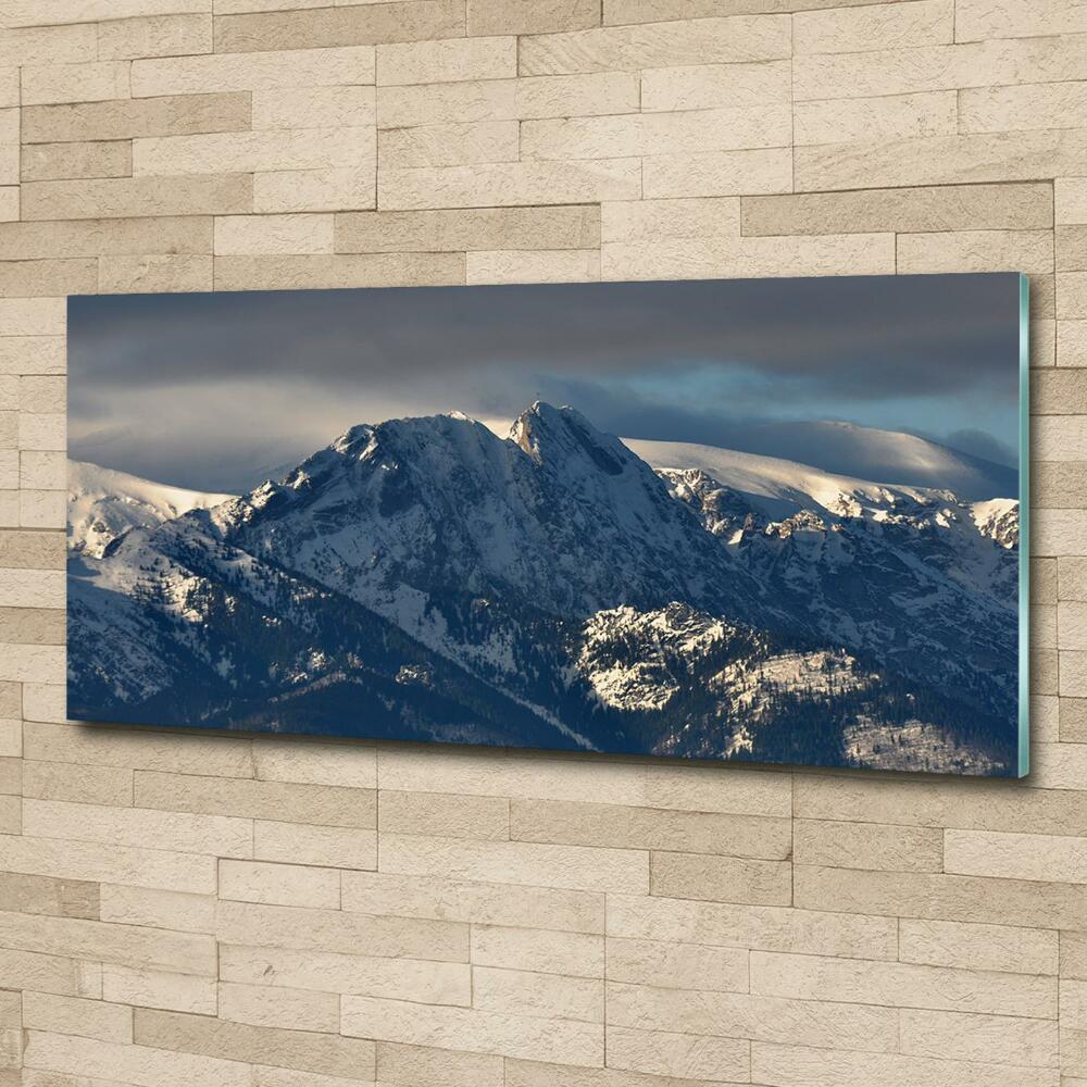 Tableau imprimé sur verre Giewont en hiver