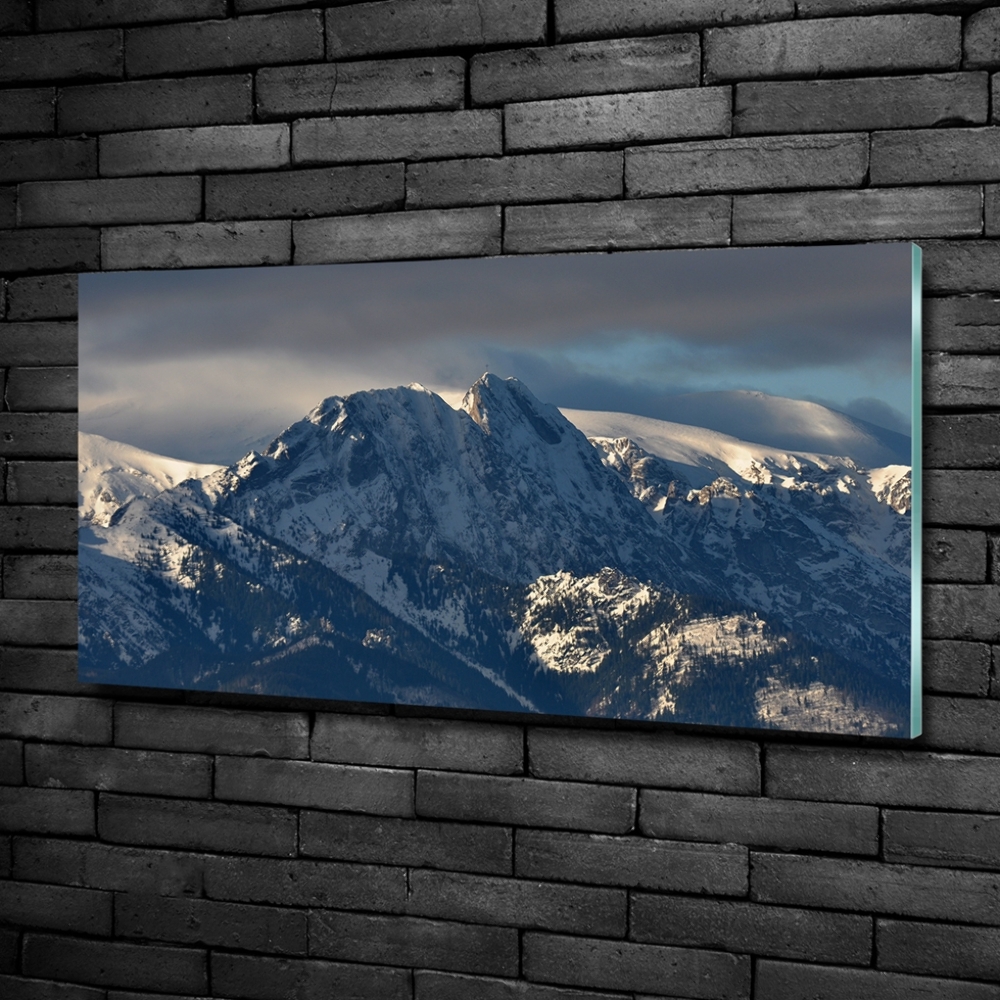 Tableau imprimé sur verre Giewont en hiver