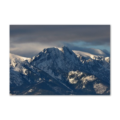 Tableau imprimé sur verre Giewont en hiver