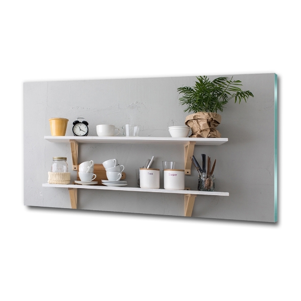 Tableau sur verre Décorations sur une étagère