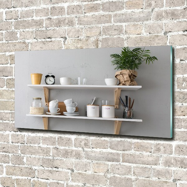 Tableau sur verre Décorations sur une étagère