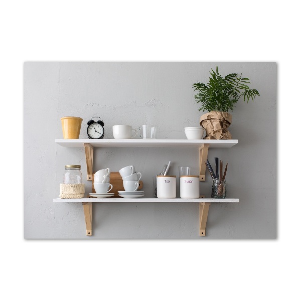 Tableau sur verre Décorations sur une étagère