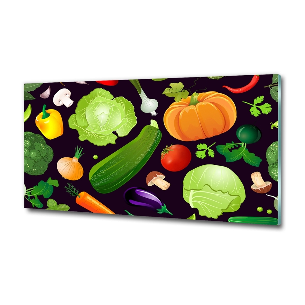 Tableau sur verre Légumes colorés