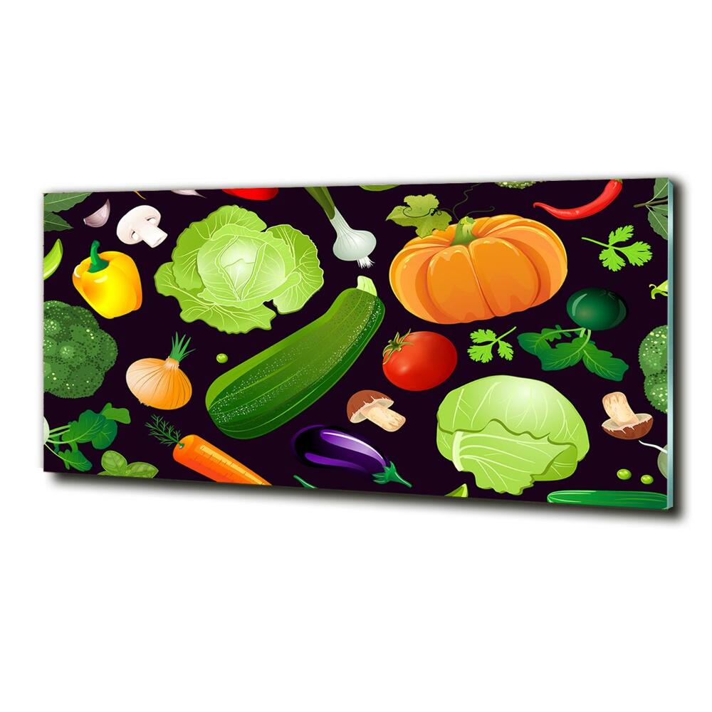 Tableau sur verre Légumes colorés