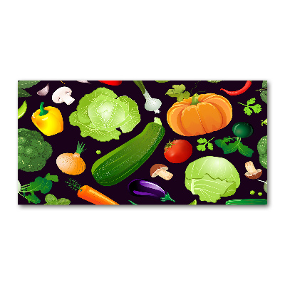 Tableau sur verre Légumes colorés