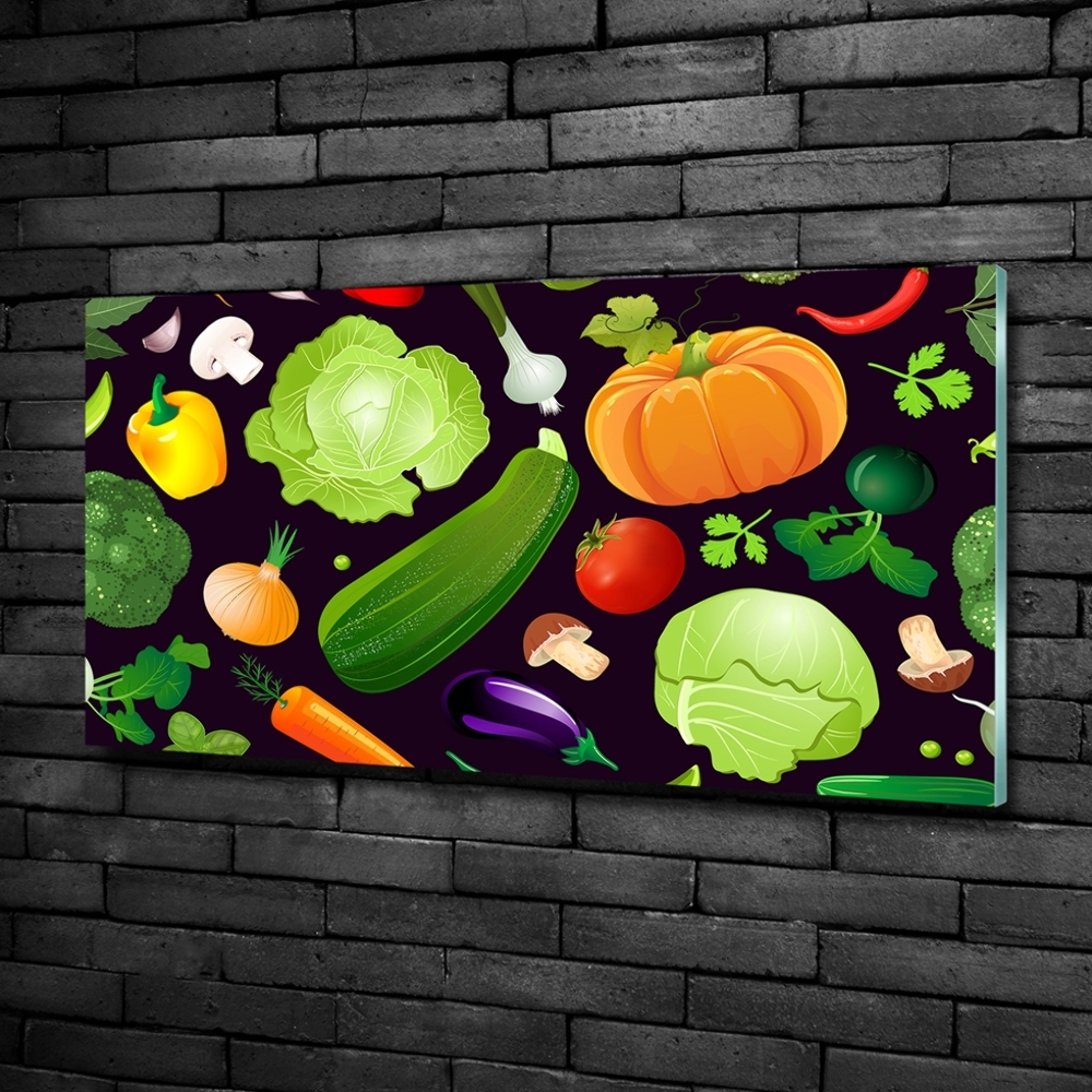 Tableau sur verre Légumes colorés