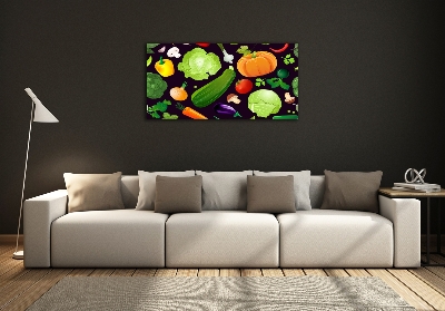 Tableau sur verre Légumes colorés