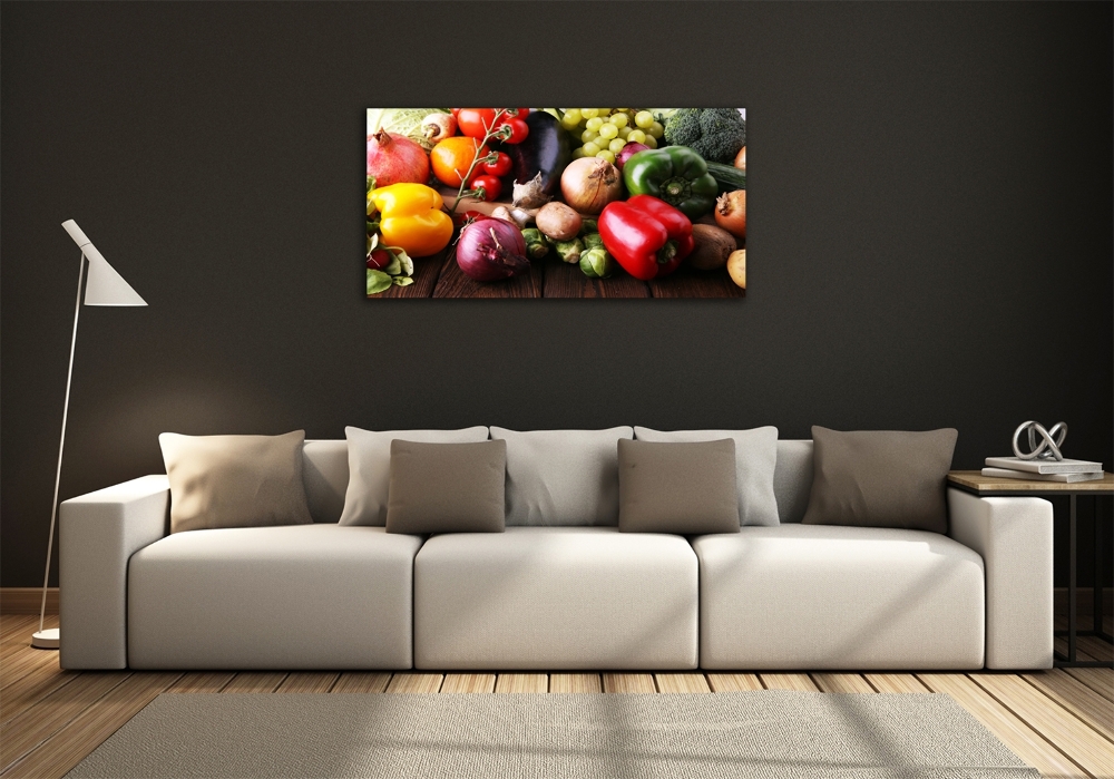 Tableau imprimé sur verre Légumes et fruits