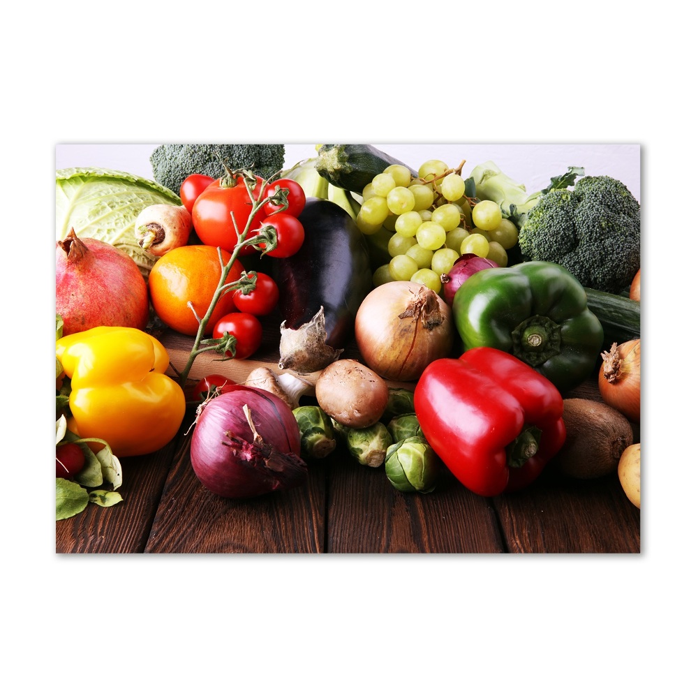 Tableau imprimé sur verre Légumes et fruits