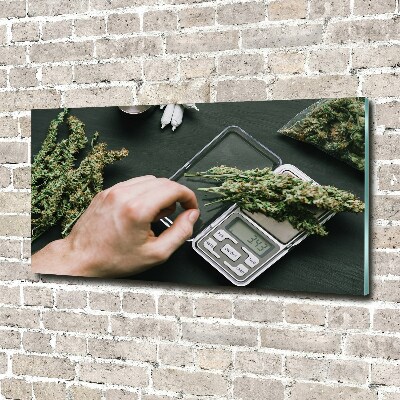 Tableau en verre Cimes de cannabis