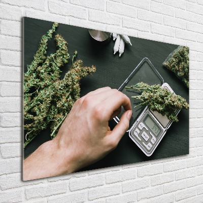 Tableau en verre Cimes de cannabis