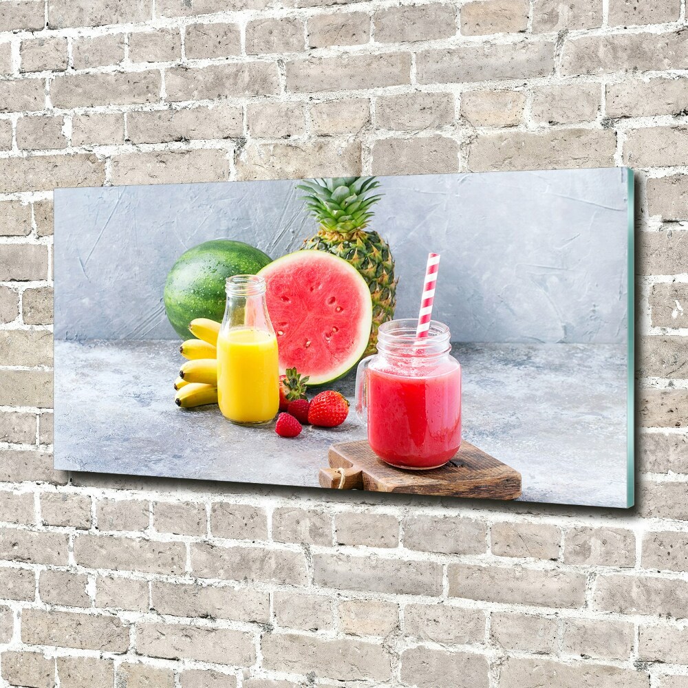 Tableau photo sur verre Cocktail de fruits