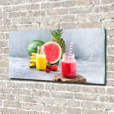 Tableau photo sur verre Cocktail de fruits