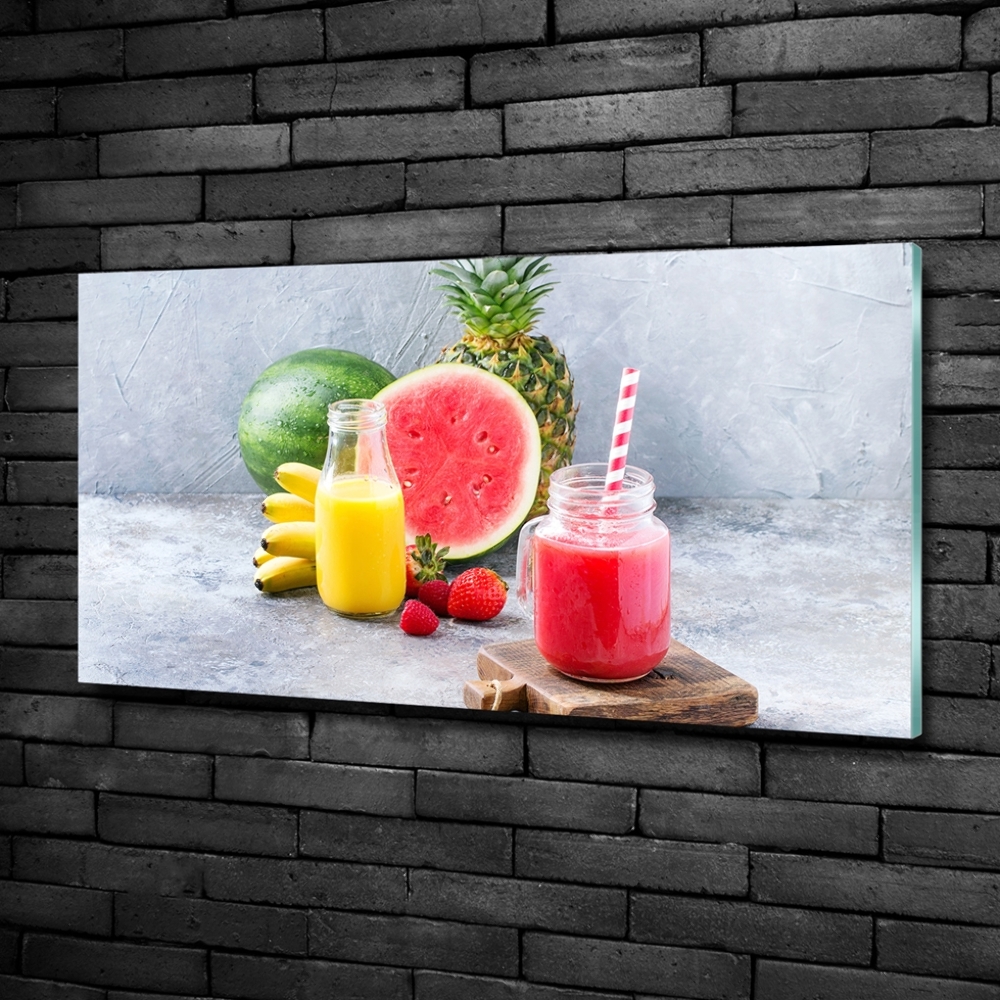 Tableau photo sur verre Cocktail de fruits