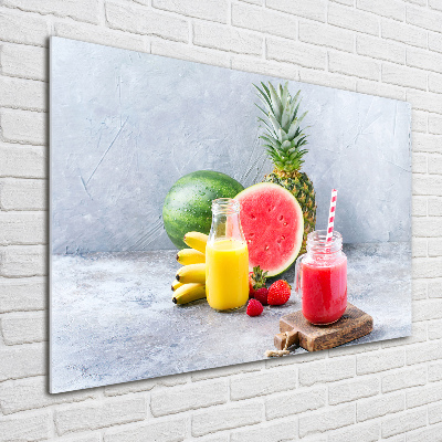 Tableau photo sur verre Cocktail de fruits