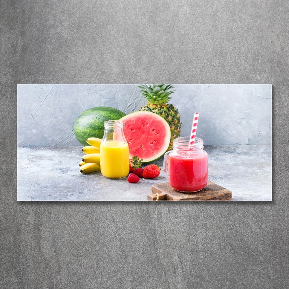 Tableau photo sur verre Cocktail de fruits