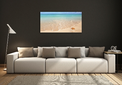 Tableau en verre Étoile de mer sur la plage