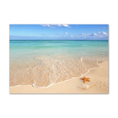 Tableau en verre Étoile de mer sur la plage