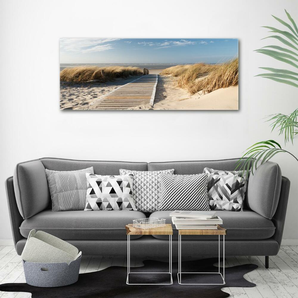 Tableau photo sur verre Chemin sur la plage