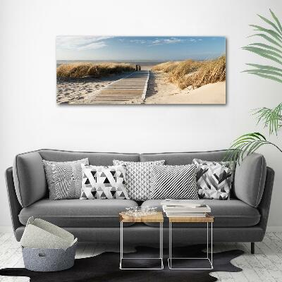 Tableau photo sur verre Chemin sur la plage