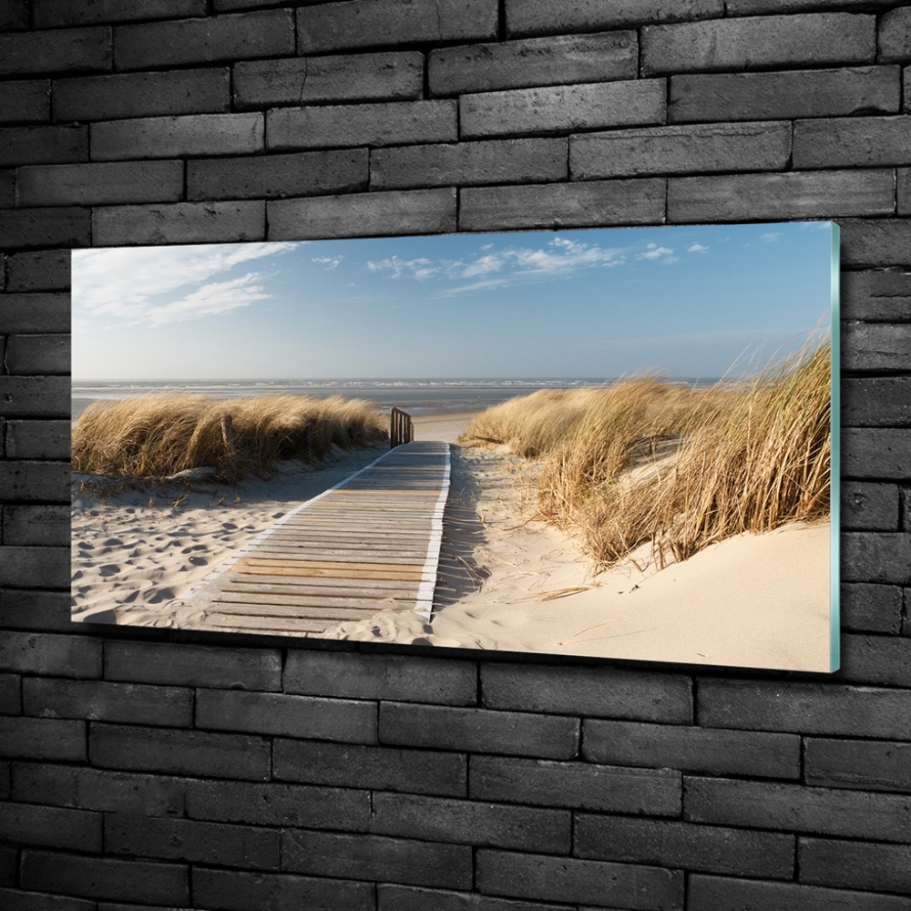 Tableau photo sur verre Chemin sur la plage