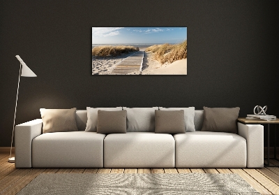 Tableau photo sur verre Chemin sur la plage