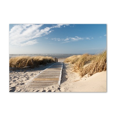 Tableau photo sur verre Chemin sur la plage