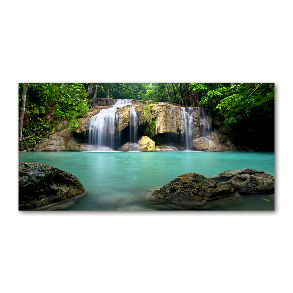 Tableau photo sur verre Chute d'eau