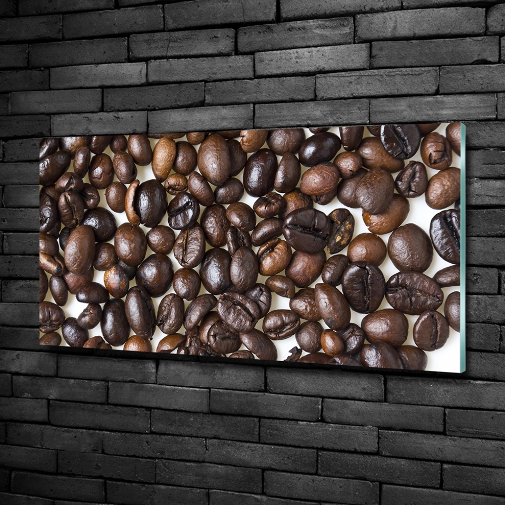 Tableau imprimé sur verre Grains de café