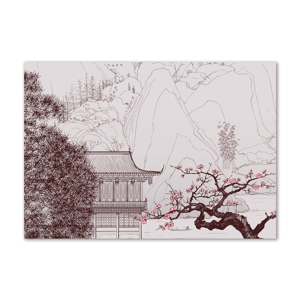 Tableau photo sur verre Paysage chinois