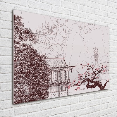 Tableau photo sur verre Paysage chinois