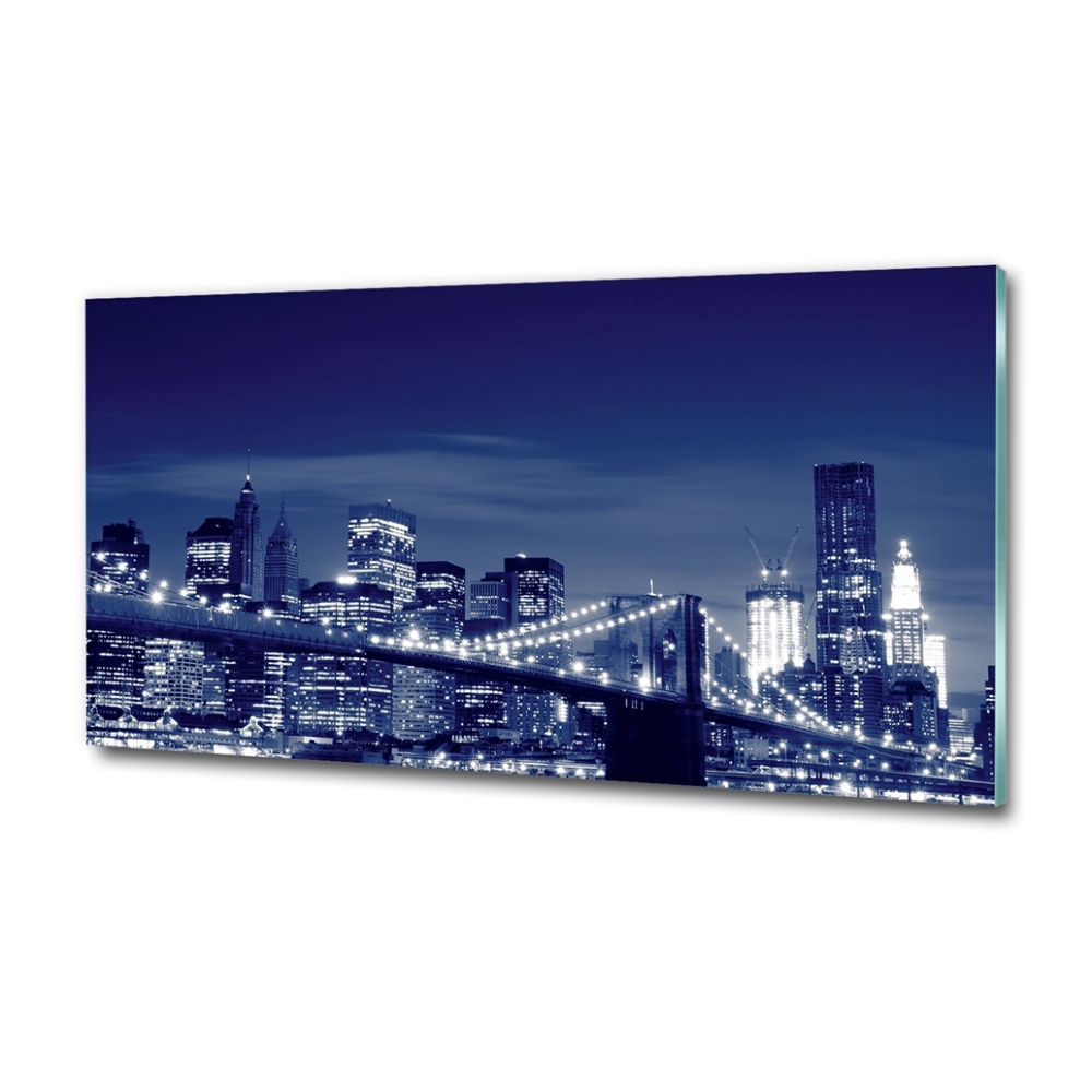 Tableau sur verre New York la nuit