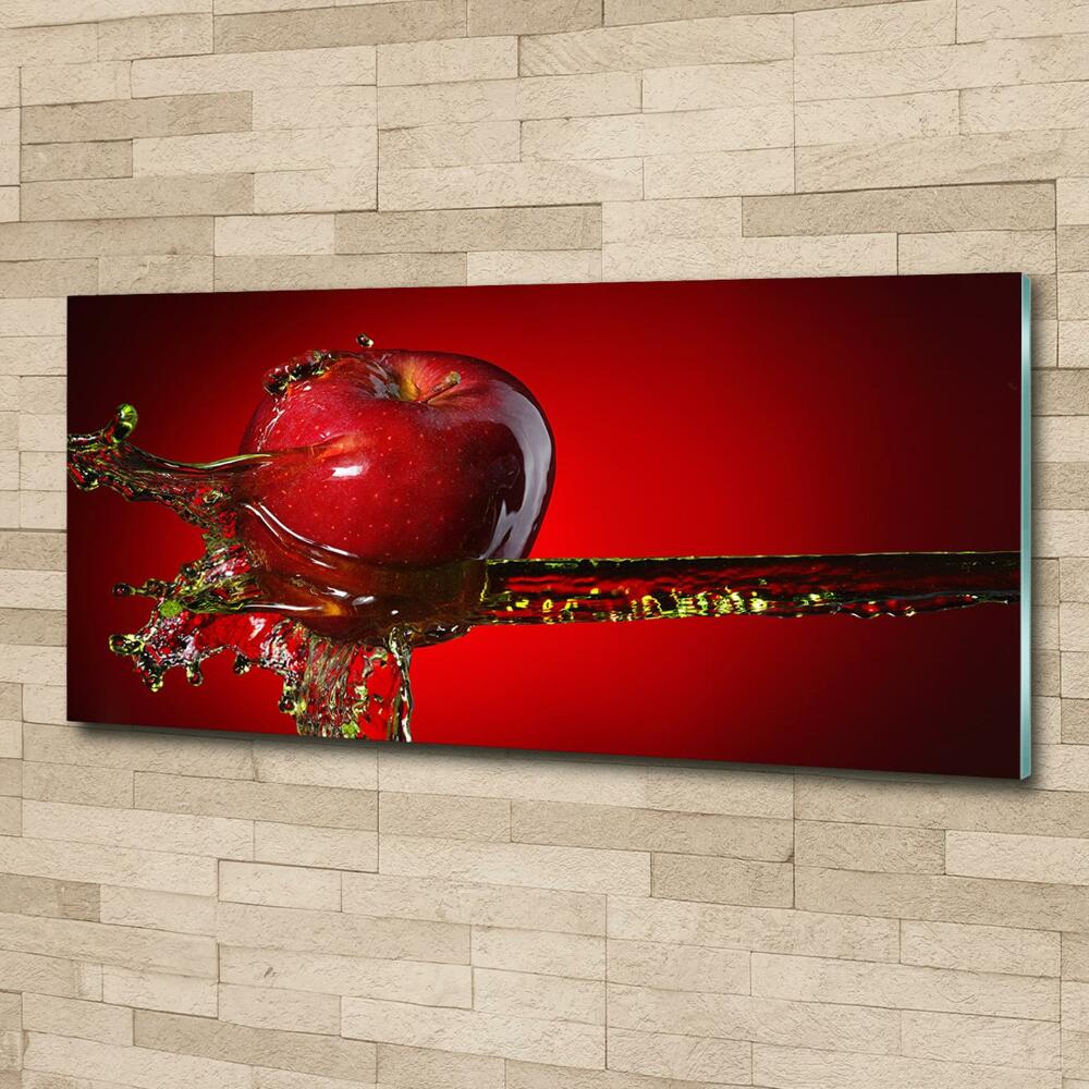 Tableau sur verre Pomme et eau