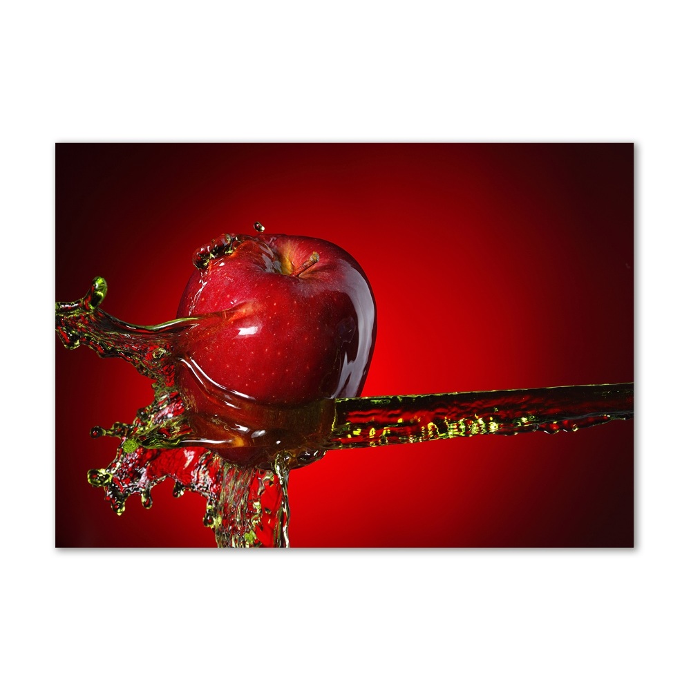 Tableau sur verre Pomme et eau