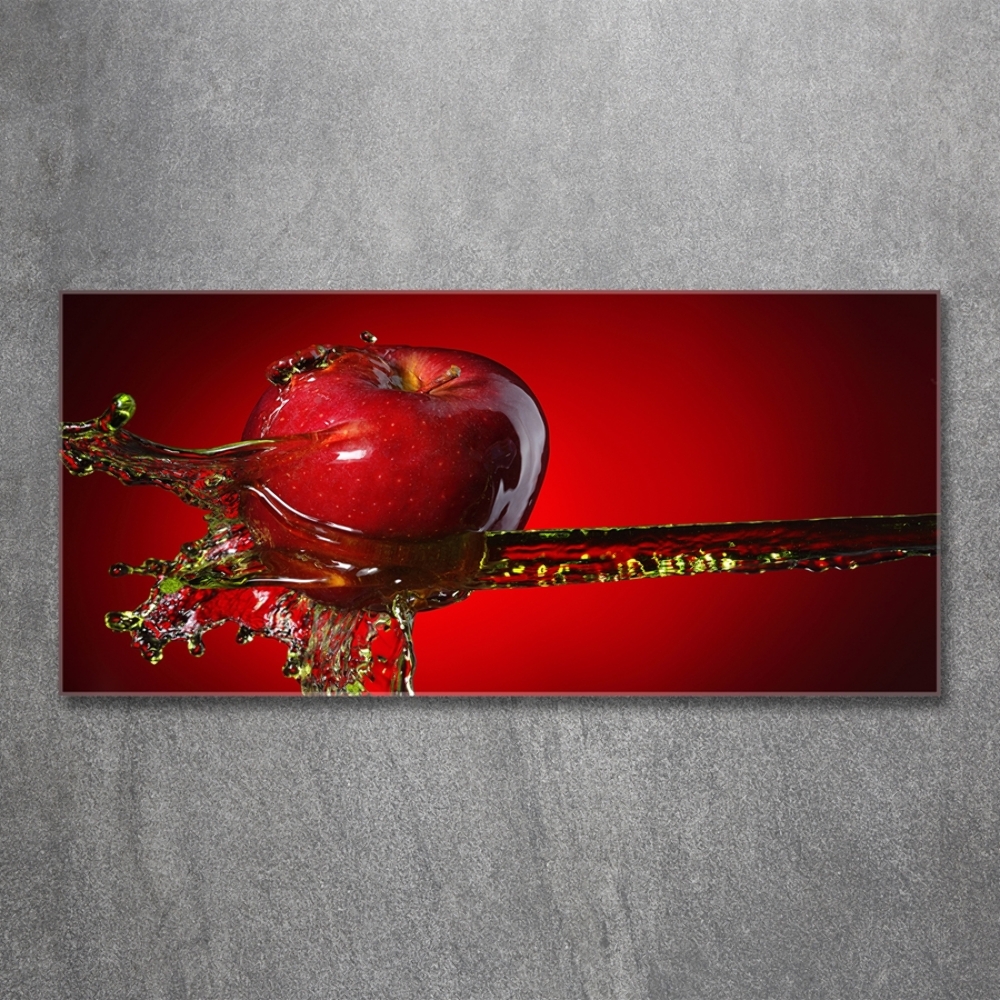 Tableau sur verre Pomme et eau